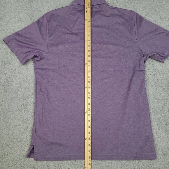 Travis Mathew Polo Shirt Men's Large Purple Short Sleeve Pima Cotton Blend - Picture 11 of 12
